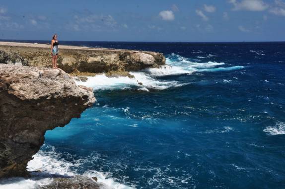Observando o mar no Parque Nacional Washington-Slagbai, no norte de Bonaire